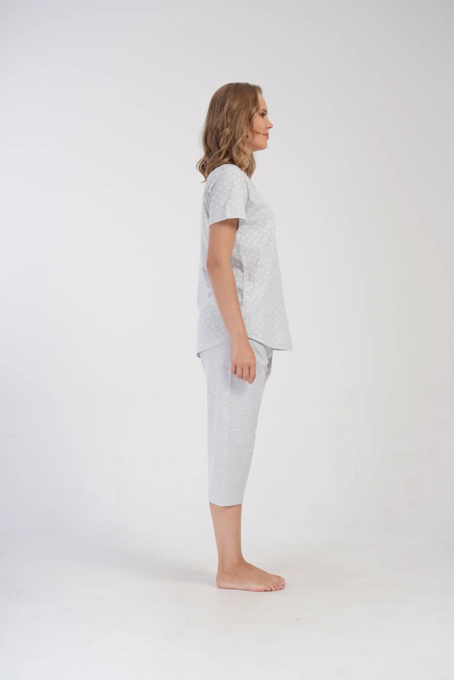 Piżama Damska Vienetta Cute Cats, Szary, r. 1XL-4XL