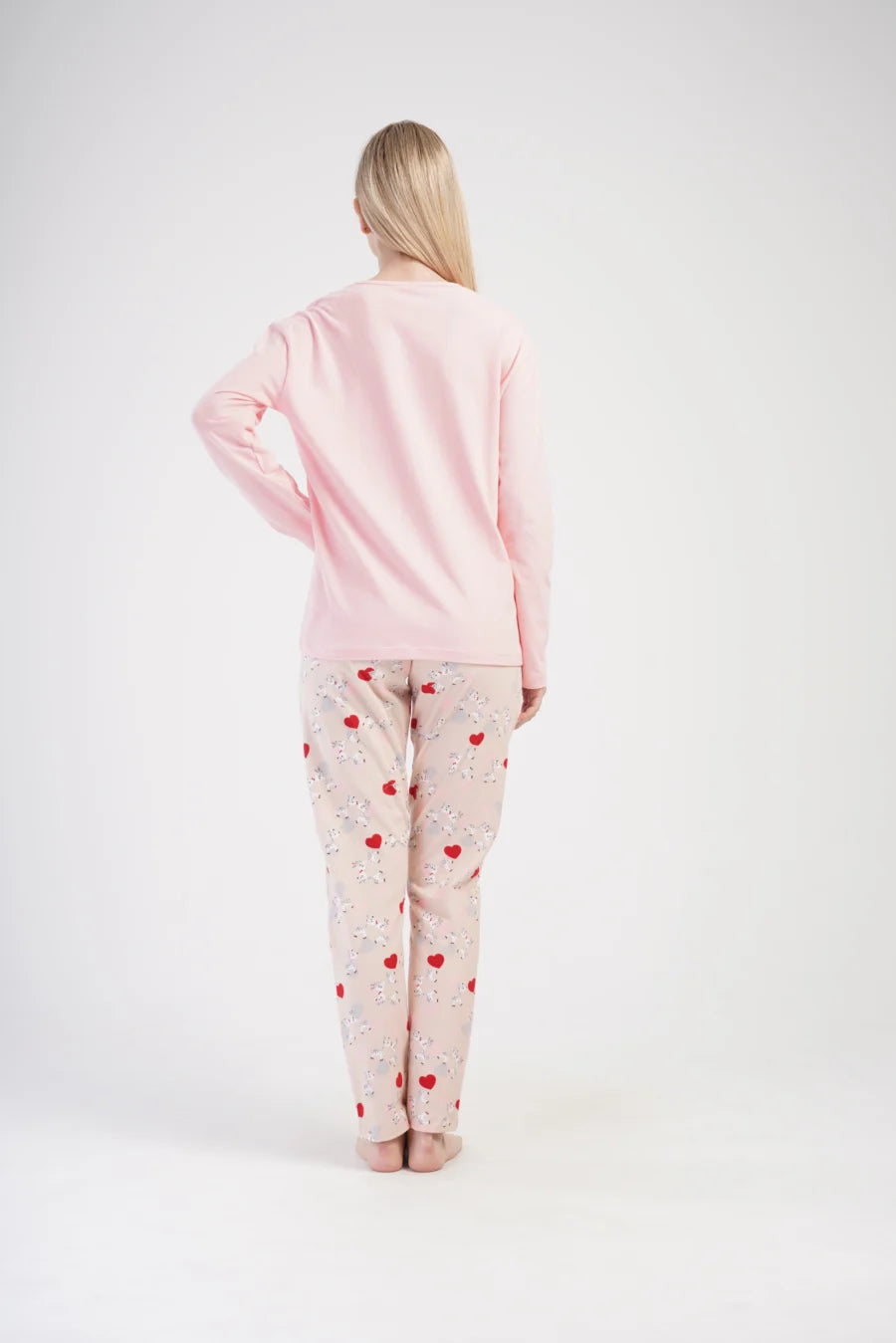 Piżama Damska Vienetta Cute Zebras, Różowy, r. S-XL