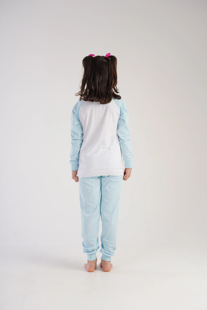 Piżama dziewczęca Vienetta Polar Bear Bedtime, szaro-niebieska, r. 134-164