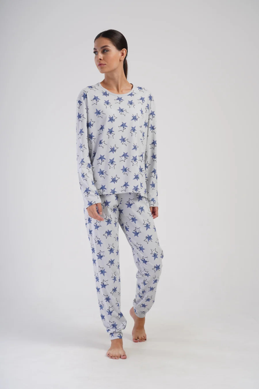 Piżama Damska Vienetta Night Sky, Niebieski, r. S-XL