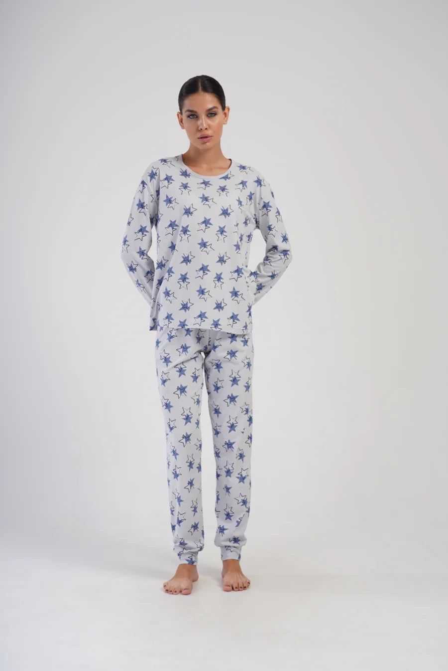 Piżama Damska Vienetta Night Sky, Niebieski, r. S-XL