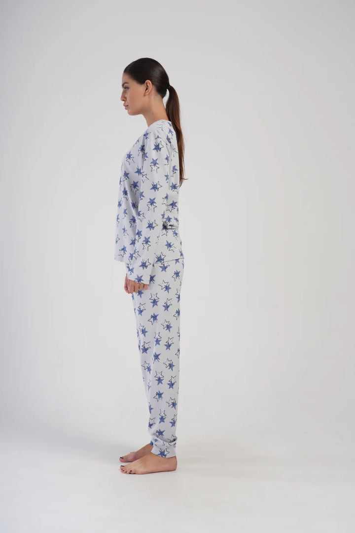 Piżama Damska Vienetta Night Sky, Niebieski, r. S-XL