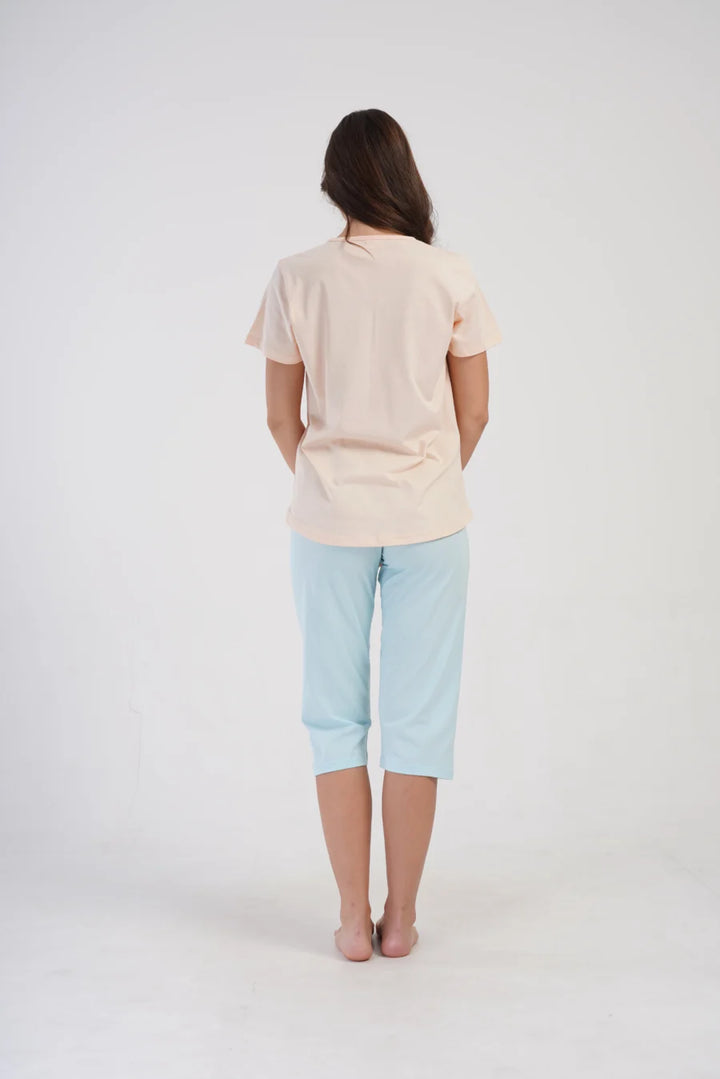 Piżama Damska Vienetta Life is Poetry, Różowy, r. M-XXL