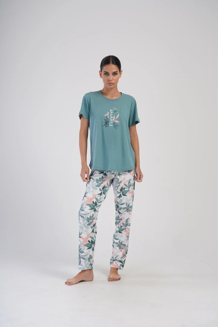 Piżama Damska Vienetta Forever, Zielony, r. 5XL-7XL