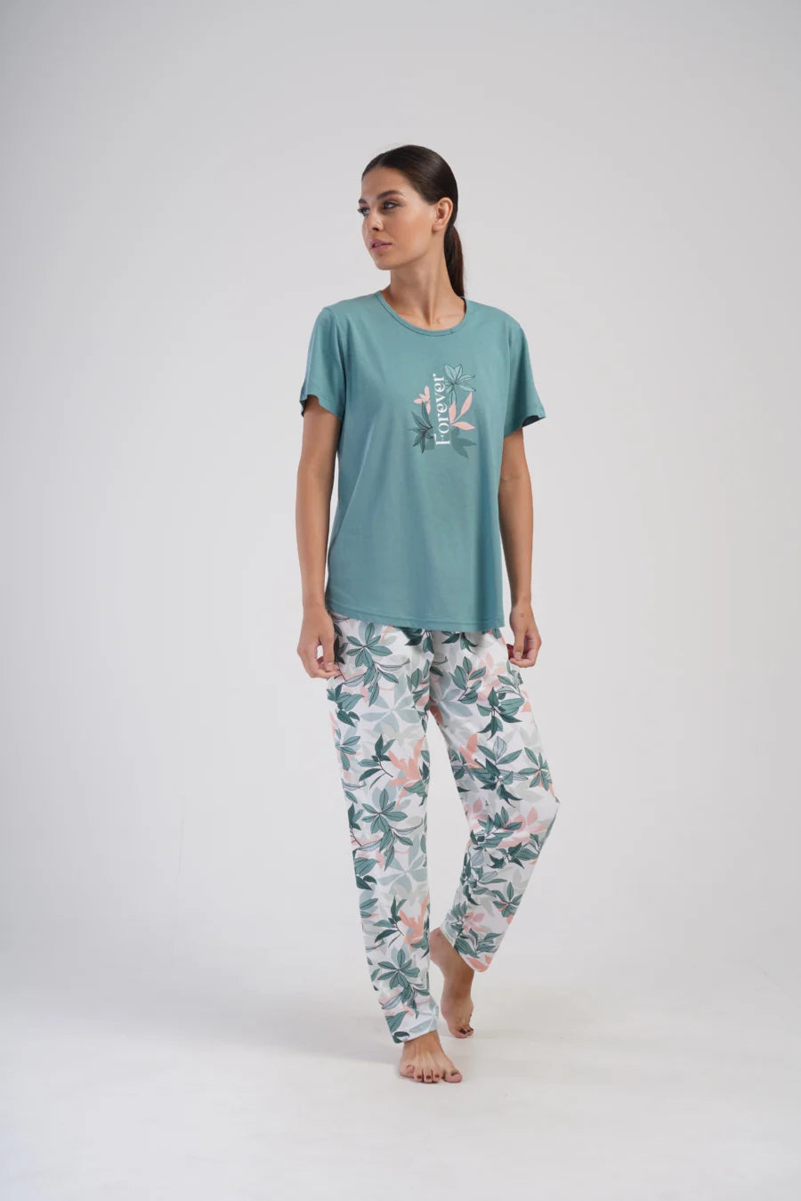 Piżama Damska Vienetta Forever, Zielony, r. 5XL-7XL