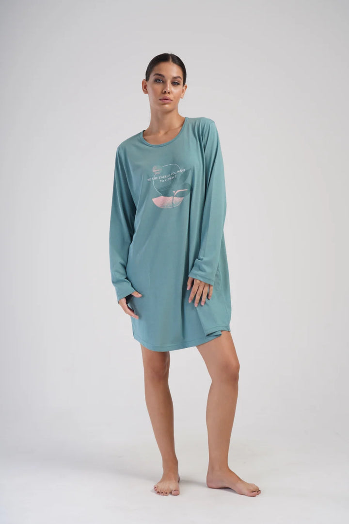 Koszula Nocna Vienetta Energy, Zielony, r. 5XL-7XL