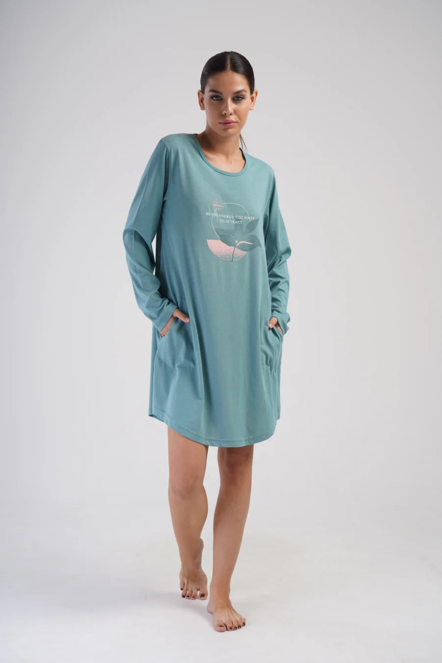 Koszula Nocna Vienetta Energy, Zielony, r. 5XL-7XL