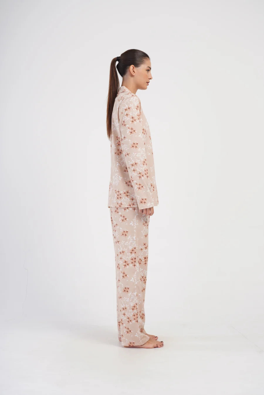 Piżama Damska Vienetta Warm Flowers, Beżowy, r. 1XL-4XL