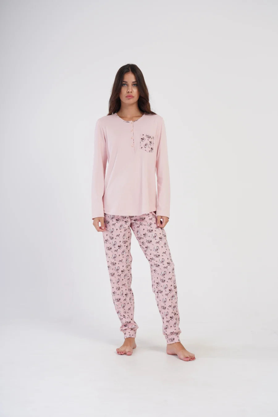 Piżama Damska Vienetta Pink Dreams, Różowy, r. S-XL