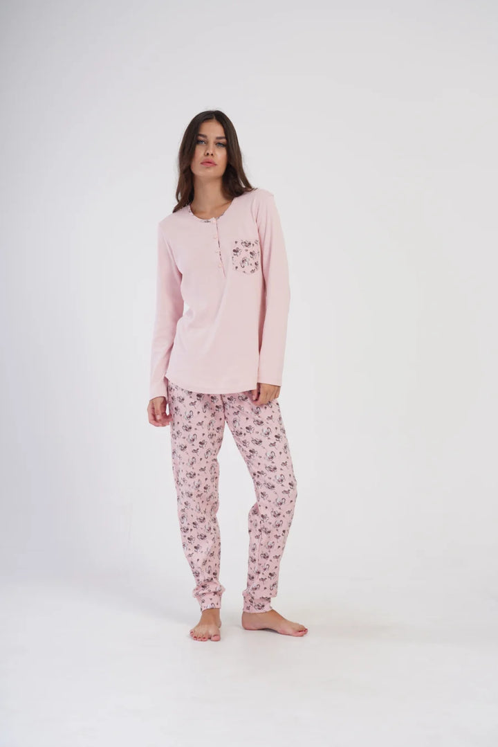 Piżama Damska Vienetta Pink Dreams, Różowy, r. S-XL