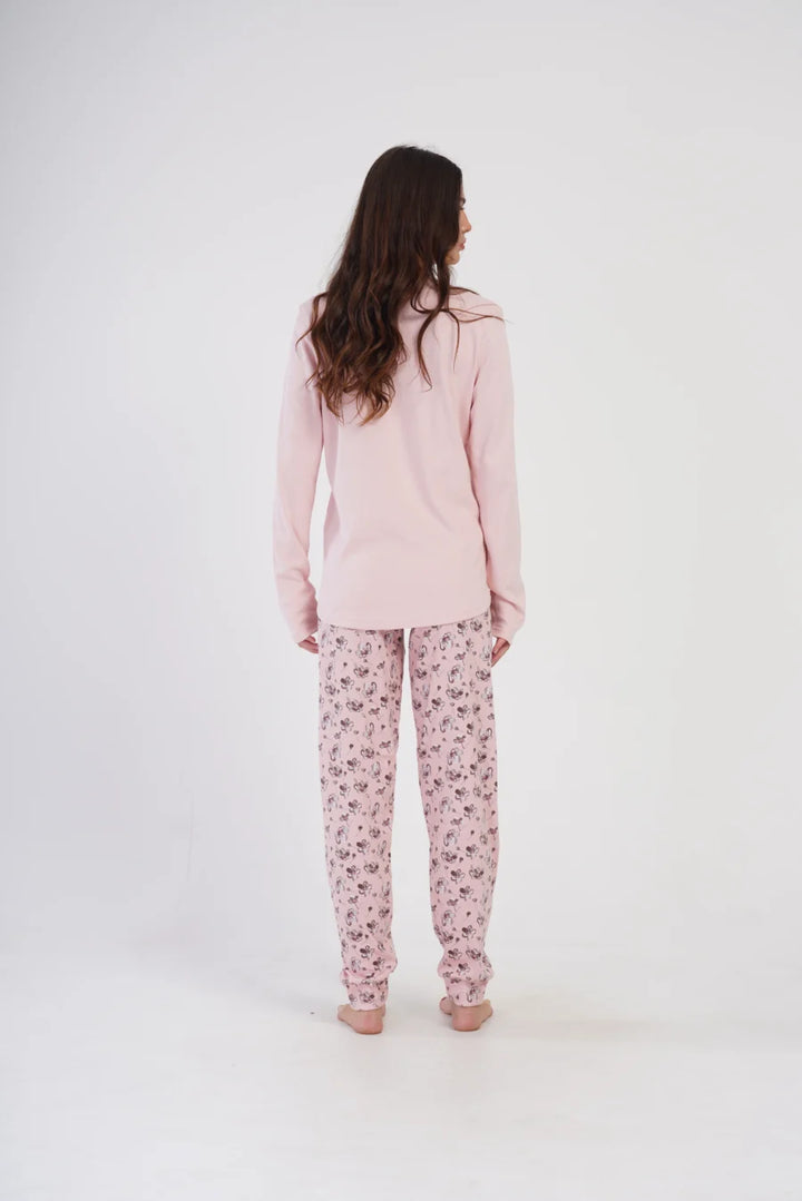 Piżama Damska Vienetta Pink Garden, Różowy, r. 1XL-4XL