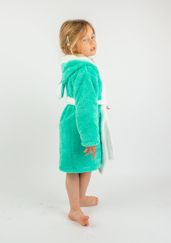 Szlafrok Dziewczęcy Honey Bunny Dark Green, zielony, r. 110-134