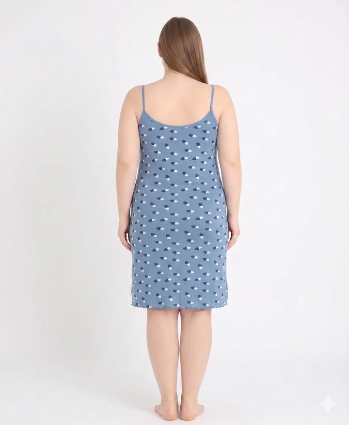 Koszula Nocna Blue Heartbeat, Niebieski, r. 2XL - 5XL