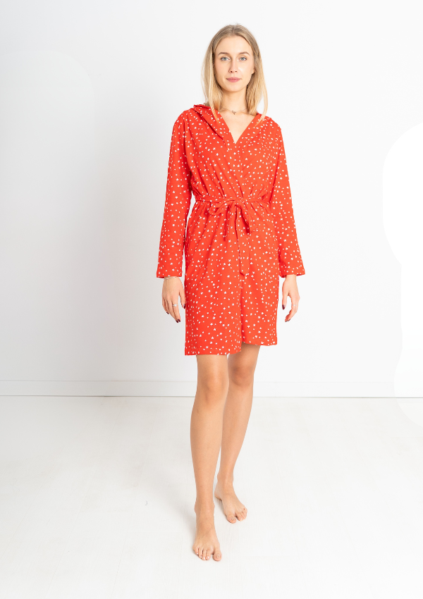 Szlafrok damski Vienetta Star Warmth, Różowy, r. S-XL