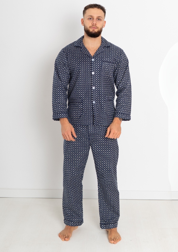 Piżama Męska Rayon Classic, Czarny, r. M- 3XL