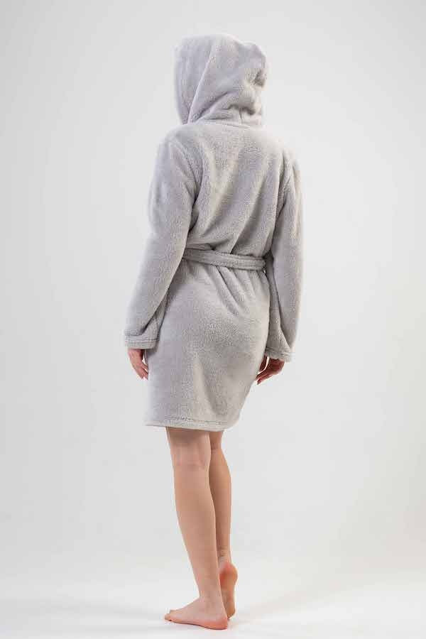 Szlafrok damski Vienetta Snowman Time, szary, r. S-L