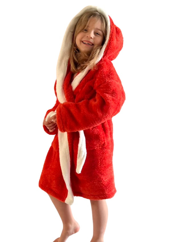 Szlafrok Dziecięcy Honey Bunny Light Red, koralowy, r. 110-134