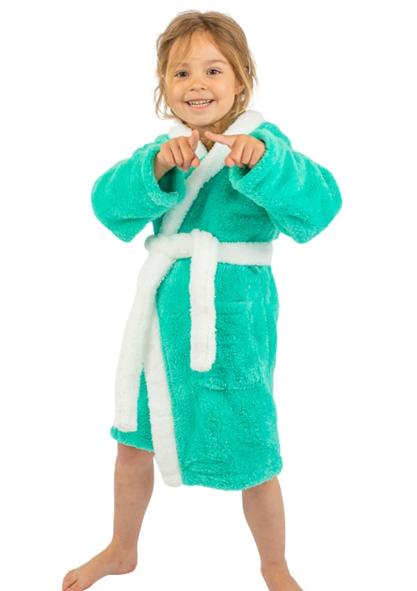 Szlafrok Dziewczęcy Honey Bunny Dark Green, zielony, r. 110-134