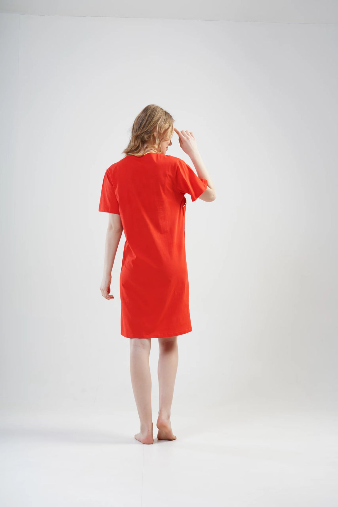 Koszula do Karmienia Vienetta Winter Kitty MAMA, Czerwony, r. 38-44