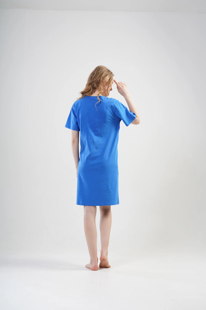 Koszula do Karmienia Vienetta Winter Kitty MAMA, Niebieski, r. 38-44