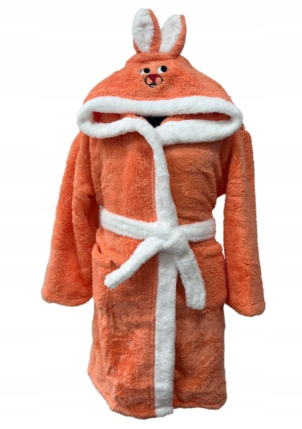 Szlafrok Dziewczęcy Vienetta, Orange Bunny, Pomarńczowa, r.110-122