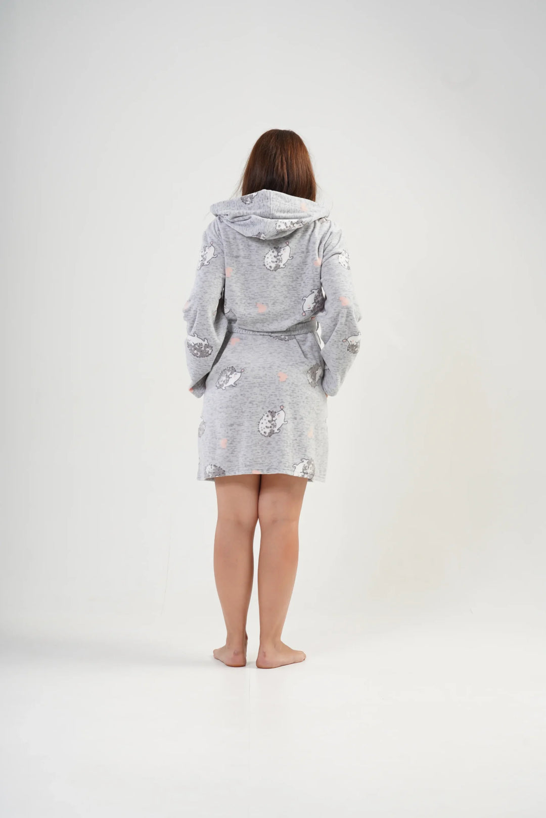 Szlafrok damski Vienetta Hedgehug Cozy, Szary, r. 1XL-4XL image 4