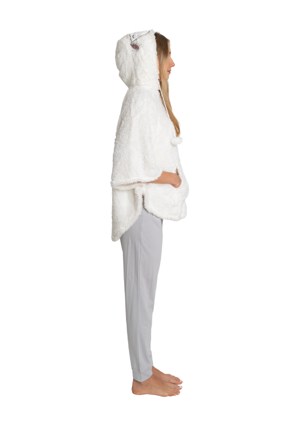 Szlafrok Damski Bluza Vienetta White Bear, Biały, r. OneSize