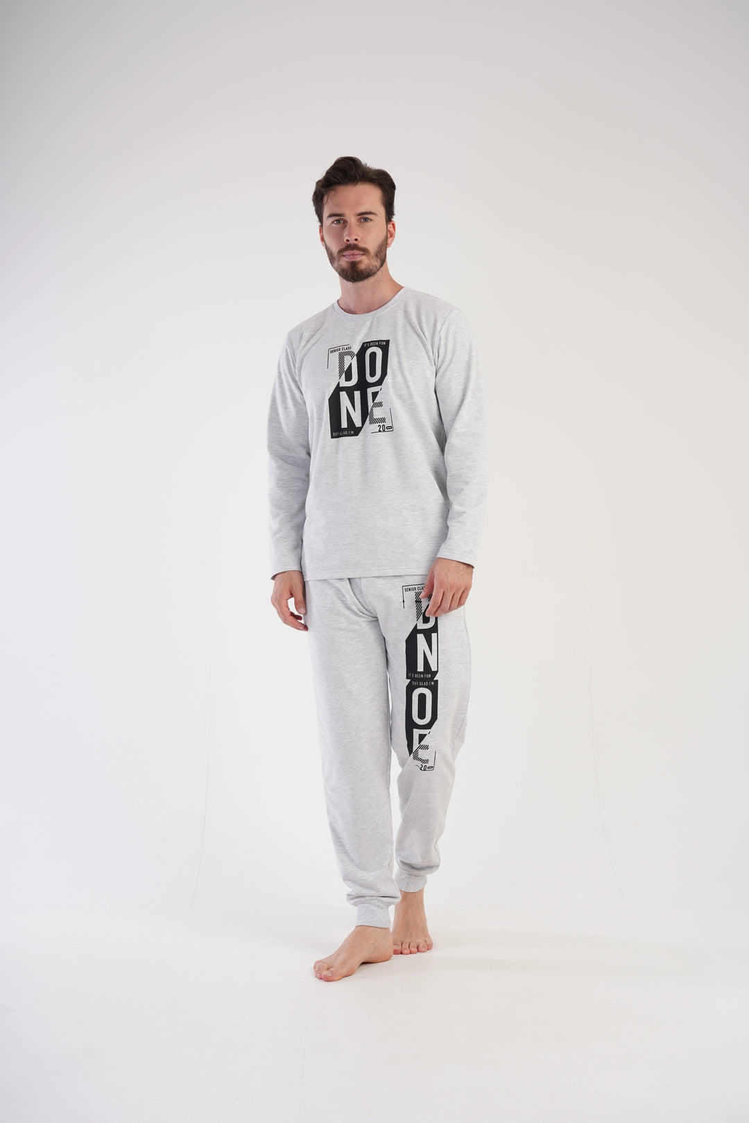 Piżama Męska Vienetta Snooze Suite, szara, r. M-XXL image 2