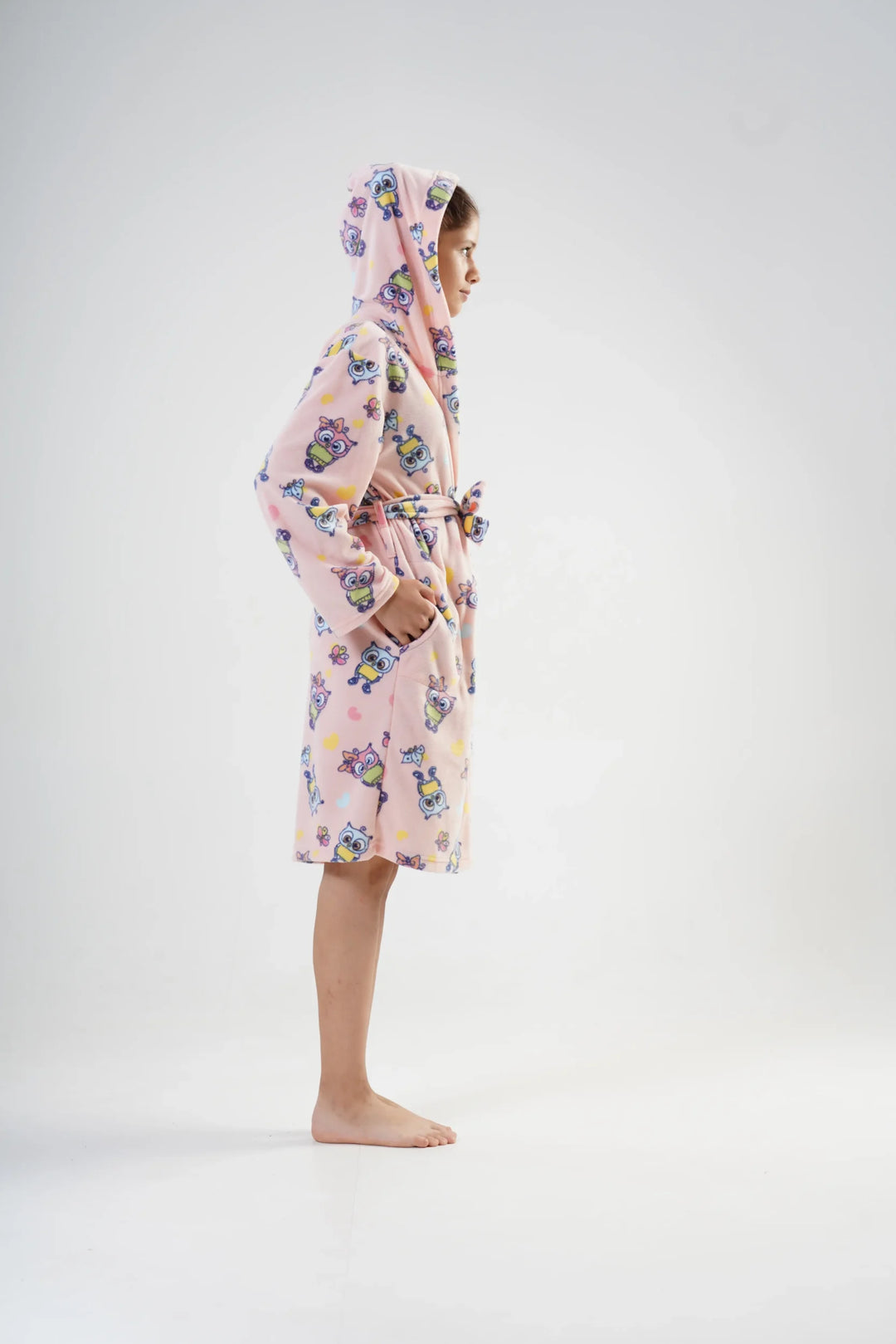 Szlafrok Dziecięcy Vienetta, Owl Robe, Różowy, r. 134 - 164 image 4