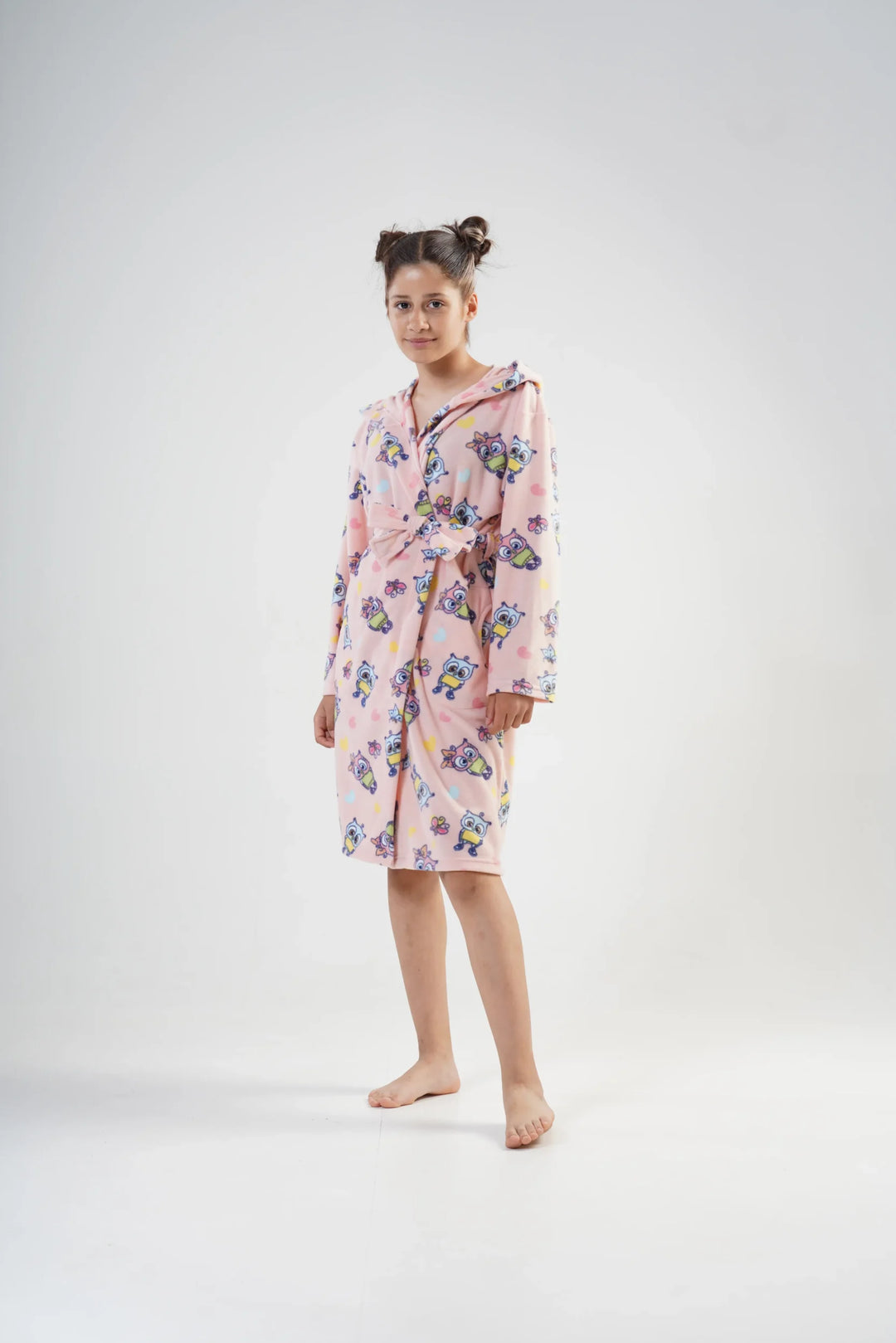 Szlafrok Dziecięcy Vienetta, Owl Robe, Różowy, r. 134 - 164 image 0