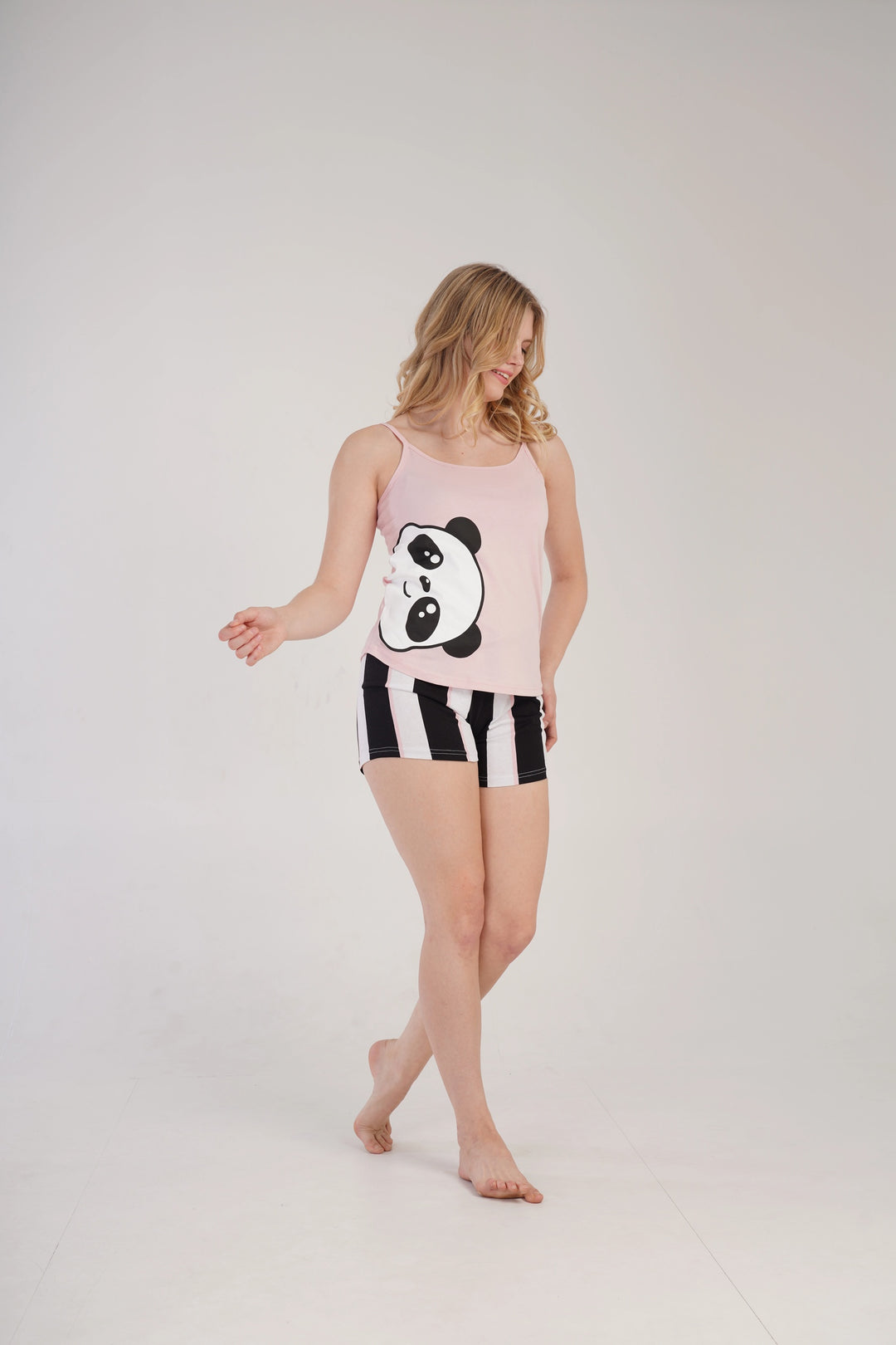 Piżama Damska Vienetta Panda Dreamland Pink, różowa, r. S-XL image 3