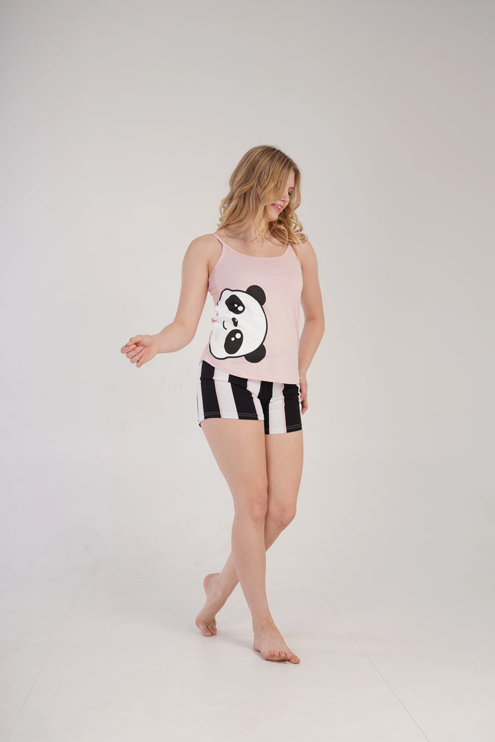 Piżama Damska Vienetta Panda Dreamland Pink, różowa, r. S-XL image 3