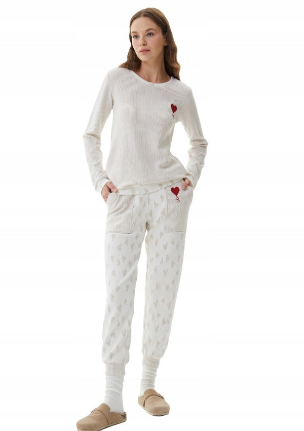 Piżama Damska wiskozowa DreamDrape, Biała, S-XL