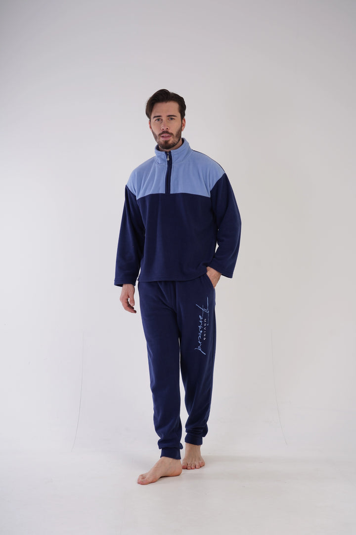 Piżama Męska polarowa Vienetta Look Forward, granatowy, r. M-XXL image 0