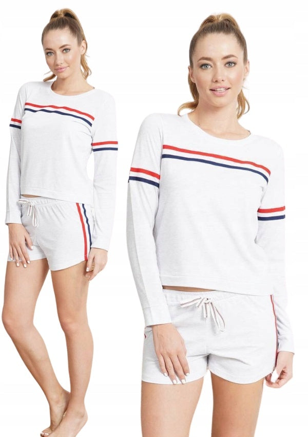 Piżama Damska Vienetta Quiet Cotton, szara, r. S-XL