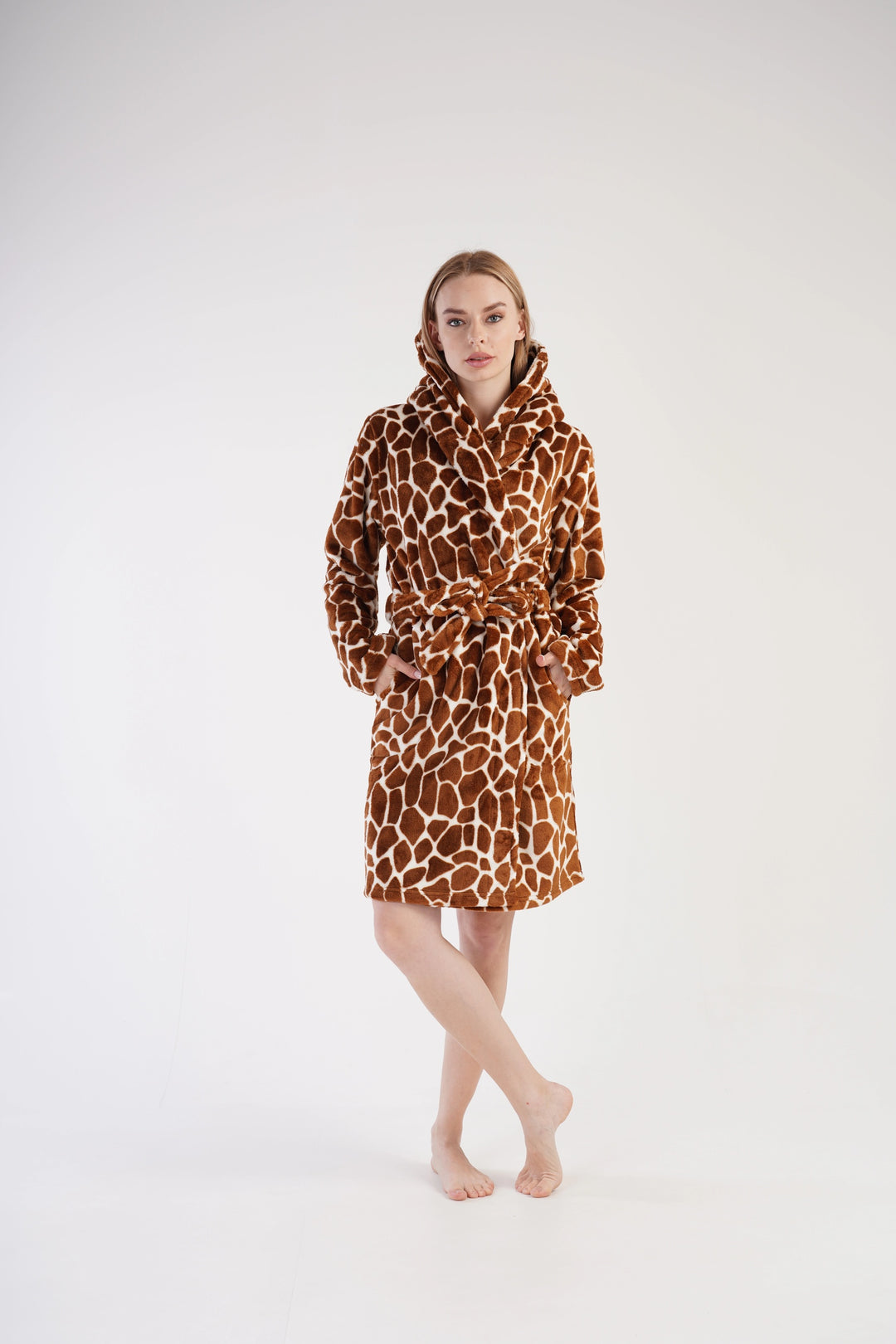 Szlafrok damski Vienetta Safari Sleepwear, brązowy, r. S-L image 0