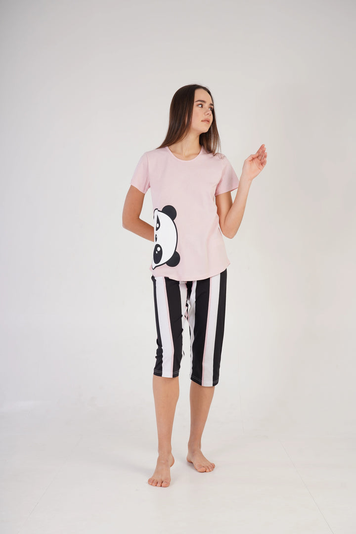 Piżama Damska Vienetta Panda Pals Pink, różowa, r. S-XL image 2