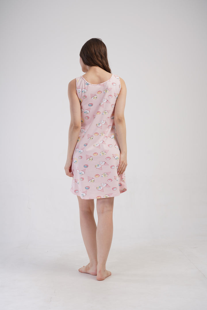 Koszula Nocna Vienetta Pink Dreams, Różowy, r. S-XL