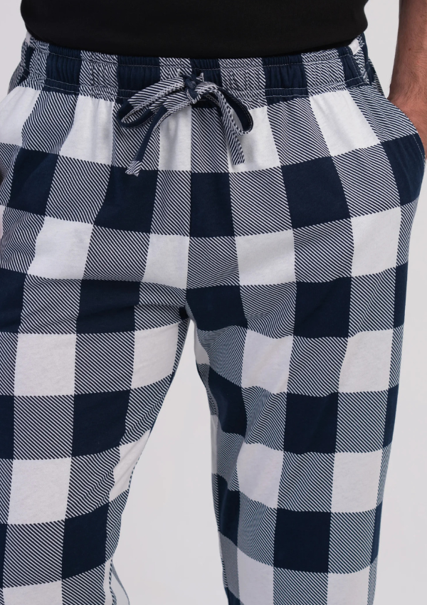 Spodnie męskie Vienetta Ivory Plaid, Granatowy, r. M-XXL