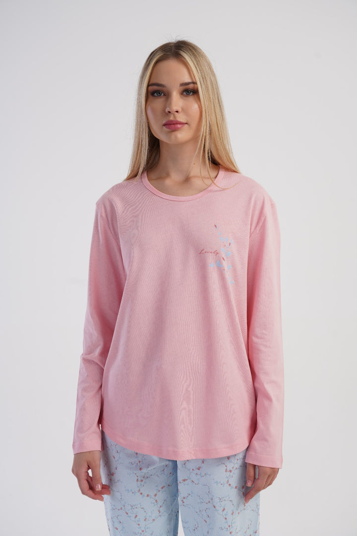 Piżama Damska Vienetta Lovely, Różowy, r. M-XXL