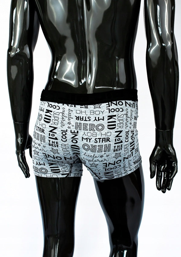 Bokserki Męskie Vienetta, My Kid Hero, Szare, r. S-XXL