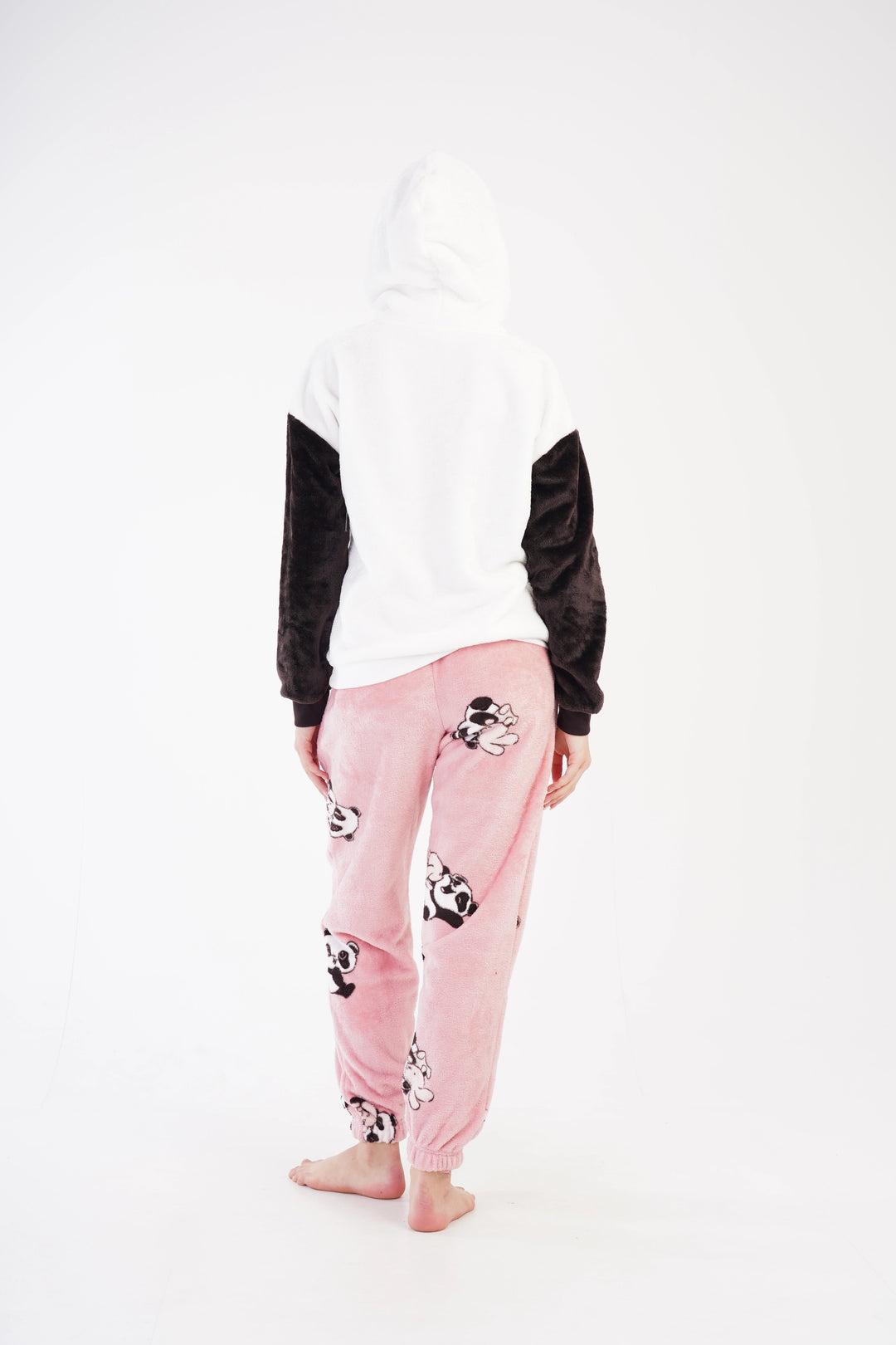 Piżama Damska Softowa Vienetta Panda Hug Sleepwear, biało-różowa, r. S-XL image 3