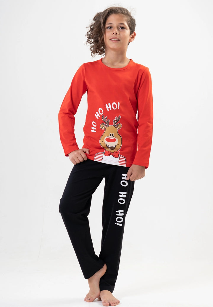 Piżama chłopięca Vienetta Reindeer Magic Sleep, czerwona, r. 128-164 image 0