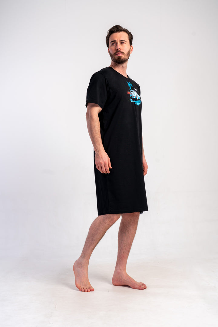 Koszula męska Vienetta Fast Car, Czarny, r. M-XXXL