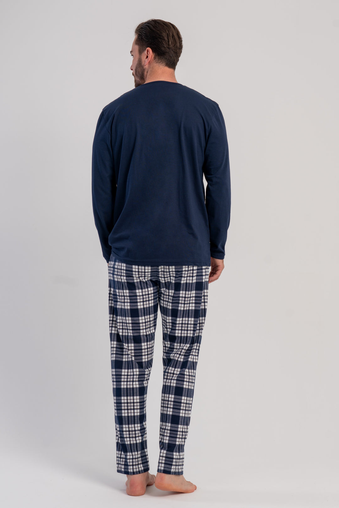 Piżama Męska Vienetta Classic Comfort, Granatowy, r. 1XL-4XL
