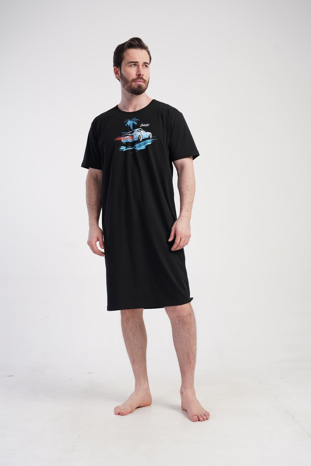 Koszula męska Vienetta Fast Car, Czarny, r. M-XXXL