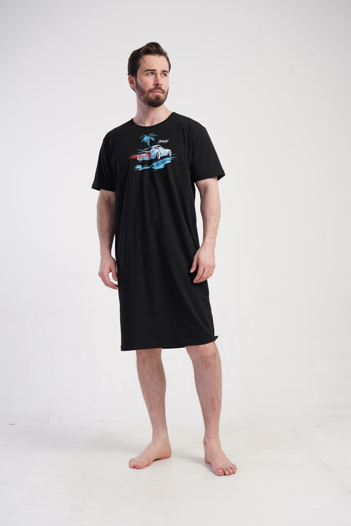 Koszula męska Vienetta Fast Car, Czarny, r. M-XXXL