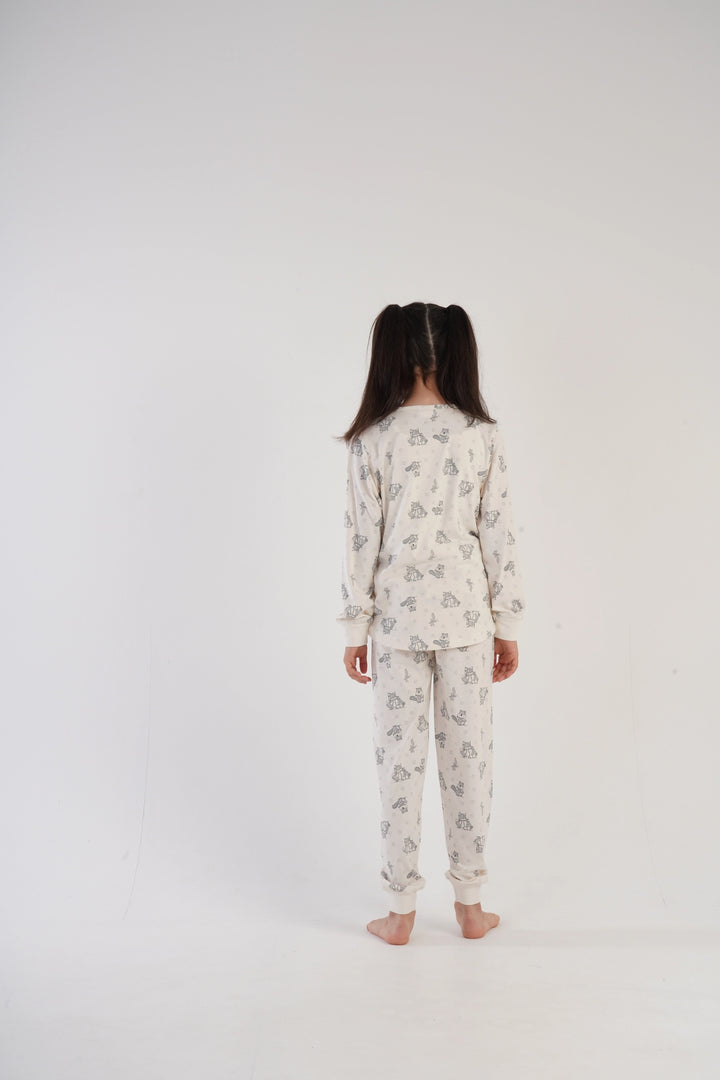 Piżama dziewczęca Squirrel Fun Big, beżowa, r. 134-164 image 3