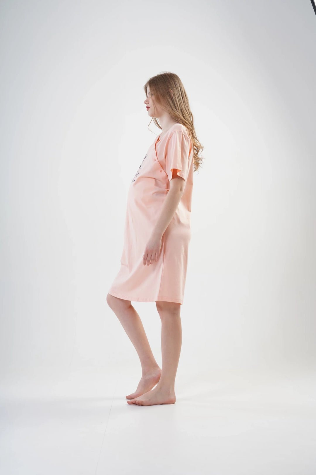 Koszula do Karmienia Vienetta Cute Elephant Mama, Brzoskwiniowy, r. 36-42 image 3