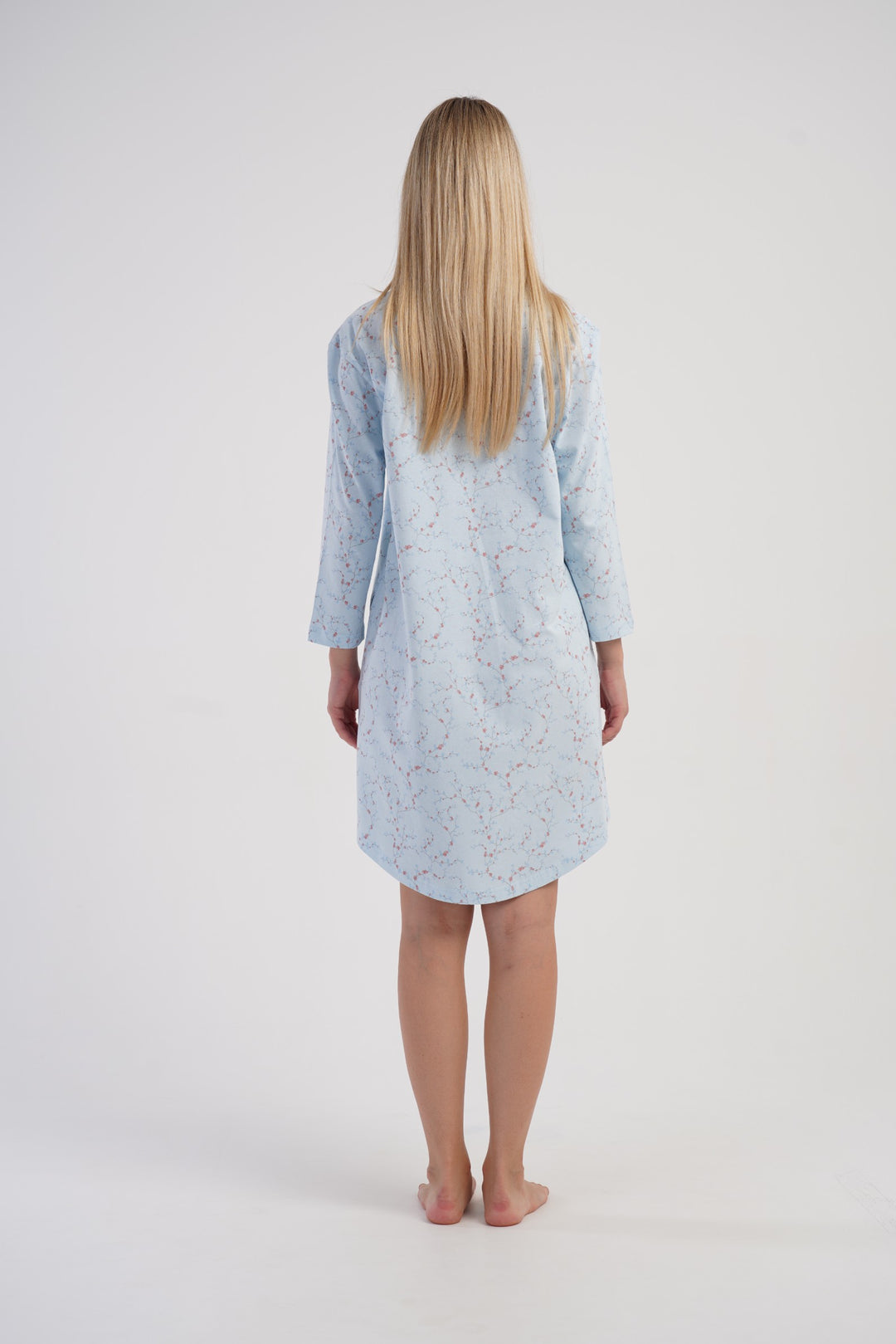 Koszula Nocna Damska Vienetta Cozy Blue, Niebieski, r. M - XXL